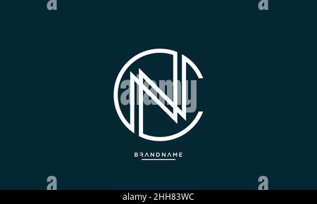 NC, CN, N, C Abstract Letters Logo Emblem Monogram Stock Vector