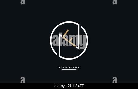 Alphabet Letters NF, FN Logo Emblem Monogram Stock Vector