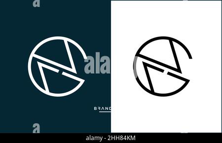 Alphabet Letters NG, GN Logo Emblem Monogram Stock Vector