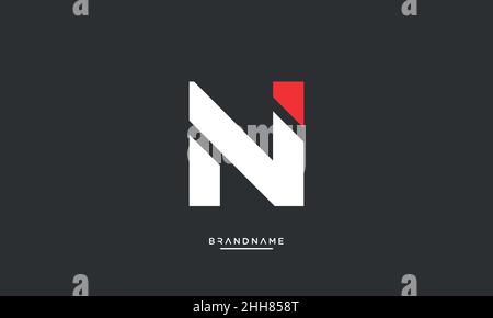 Alphabet Letters NI, IN Logo Emblem Monogram Stock Vector