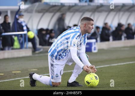 Ferrara, Italia. 22nd Jan, 2022. Ferrara (FE), Italia, 22 Gennaio 2022, Stadio Paolo Mazza, 20Â° giornata Campionato Serie BKT 2021/2022, incontro tra le squadre della Spal e del Pisa SC, nella foto: 77 Federico Viviani Credit: Independent Photo Agency/Alamy Live News Stock Photo