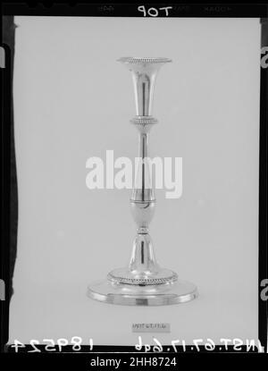 Candlestick ca. 1800 Matthew Boulton British. Candlestick. ca. 1800. Sheffield silver plate. Made in Birmingham, England Stock Photo