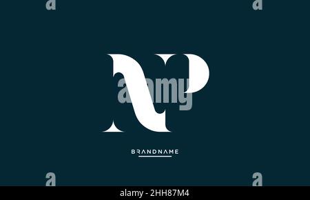 NP, PN Alphabet Letters Logo Monogram Stock Vector
