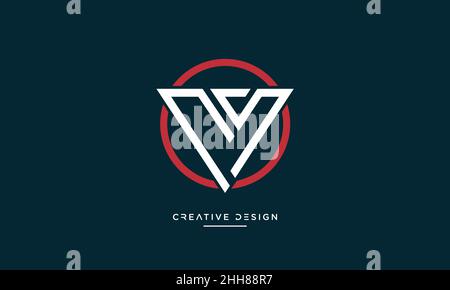 Abstract Letters NS, SN Logo Emblem Monogram Vector Template Stock Vector