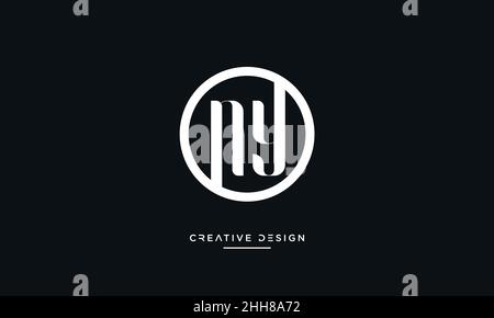 NY, YN Alphabet Letters Abstract Logo Vector Template Stock Vector