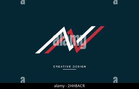NZ, ZN Alphabet Letters Abstract Logo Vector Template Stock Vector