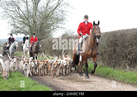 trail hunting in gloucestershire Stock Photo