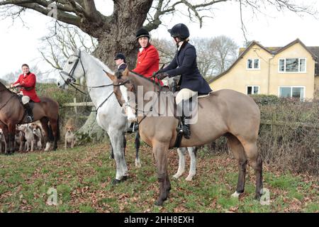 trail hunting in gloucestershire Stock Photo