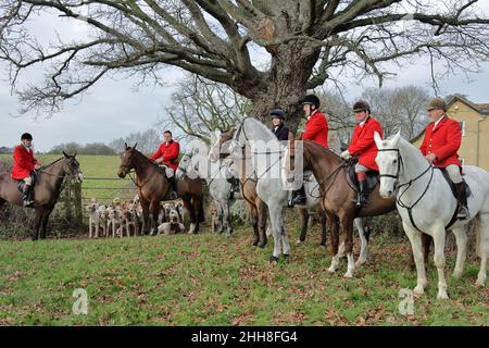 trail hunting in gloucestershire Stock Photo