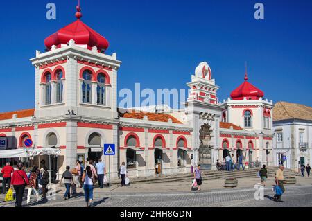 Loulé Market, Praca da Republica, Loulé, Algarve Region, Portugal Stock Photo