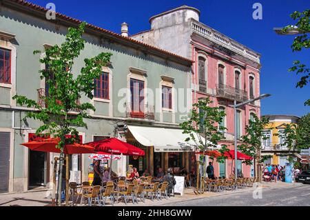 Street cafe, Loulé, Algarve Region, Portugal Stock Photo