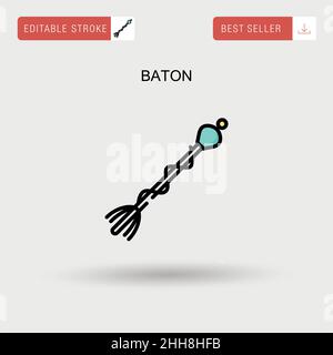 Baton Simple vector icon. Stock Vector