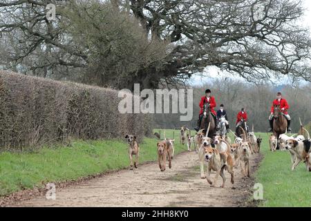 trail hunting in gloucestershire Stock Photo