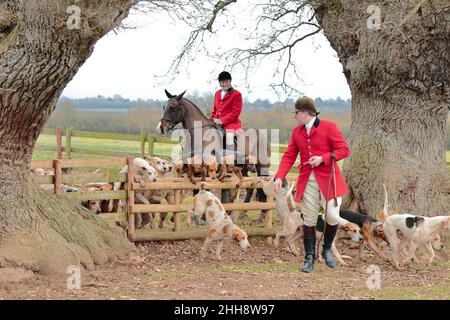 trail hunting in gloucestershire Stock Photo