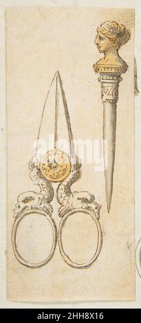 Letter Scissors Classical Designs for Scissors and Letter Opener, Anonymous, French, 19th century ...
