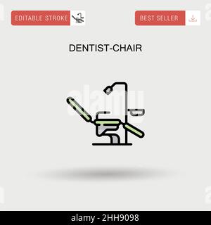 Dentist-chair Simple vector icon. Stock Vector