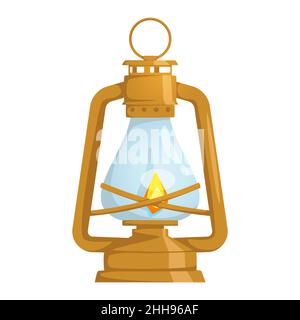 Vector cartoon stryle illustration of vintage lamp Stock Vector