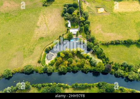 Naturfreibad Bergkamen-Heil, Lippe river, Lippeauen, nature reserve ...