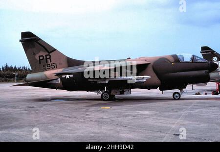 198th Tactical Fighter Squadron A-7D Corsair II 70-0951. Stock Photo