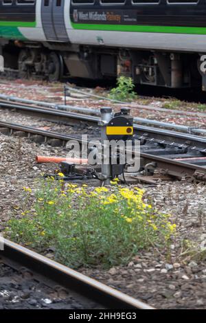 Worcester Shrub Hill distant shunt/ground signal Stock Photo