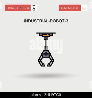 Industrial-robot-3 Simple vector icon. Stock Vector