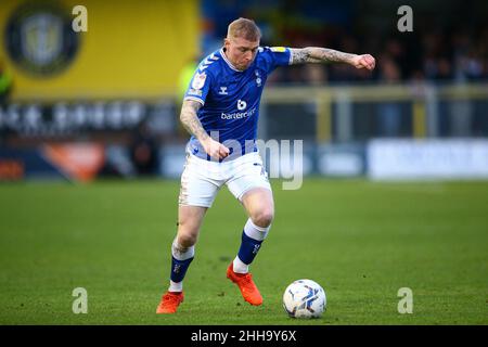 EnviroVent Stadium, Harrogate, England - 22nd January 2022 Nicky Adams (7) of Oldham - during the game Harrogate v Oldham, EFL League 2, 2021/22, at The EnviroVent Stadium, Harrogate, England - 22nd January 2022  Credit: Arthur Haigh/WhiteRosePhotos/Alamy Live News Stock Photo