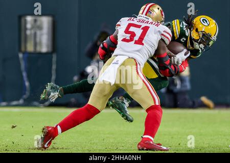 San Francisco 49ers linebacker Azeez Al-Shaair (51) before an NFL football  game against the Tampa Bay Buccaneers in Santa Clara, Calif., Sunday, Dec.  11, 2022. (AP Photo/Jed Jacobsohn Stock Photo - Alamy