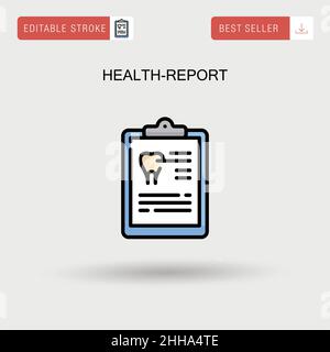 Health-report Simple vector icon. Stock Vector