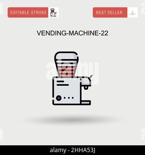 Vending-machine-22 Simple vector icon. Stock Vector