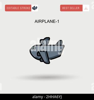 Airplane-1 Simple vector icon. Stock Vector