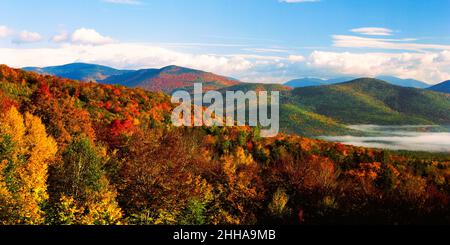 White Mountains of New Hampshire in autumn Stock Photo