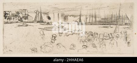 The Penny Boat (Penny Passengers, Limehouse) 1860 James McNeill Whistler American. The Penny Boat (Penny Passengers, Limehouse)  372522 Stock Photo