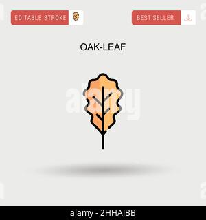 Oak-leaf Simple vector icon. Stock Vector