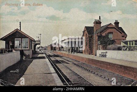 Soham railway station. Stock Photo