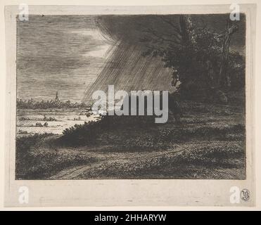 Landscape with Storm 18th–early 19th century baron Dominique Vivant Denon French. Landscape with Storm  385399 Stock Photo