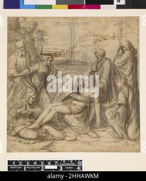 Solario - The Lamentation over the dead Christ, preparatory study for a painting, 1895,0915.771, 1507-1509 (circa). Stock Photo