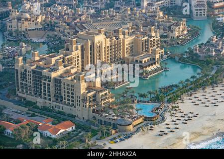 Aerial view of Madinat Jumeirah, Dubai, UAE Stock Photo - Alamy