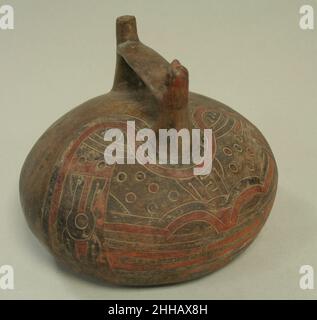 Double Spout and Bridge Bottle with Bird 5th–2nd century B.C. Paracas. Double Spout and Bridge Bottle with Bird  308707 Stock Photo