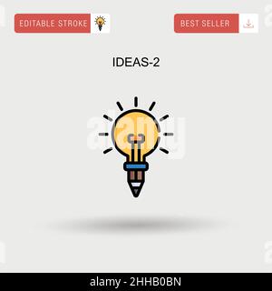 Two ideas process chart template for presentation Stock Vector Image ...