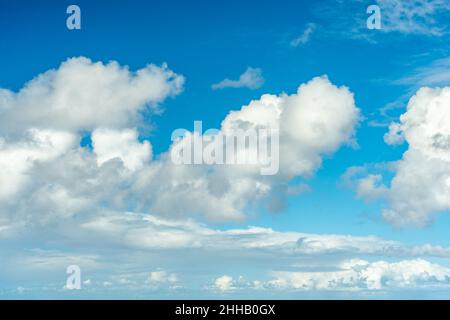 White clouds in the blue sky Stock Photo