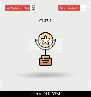 Cup-1 Simple vector icon. Stock Vector