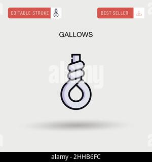 Gallows Simple vector icon. Stock Vector