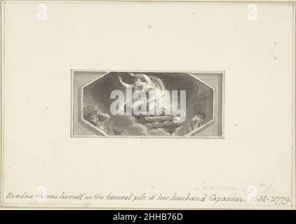 Evadne throws herself on the Funeral Pile of her Husband Capaneus 1933 ...