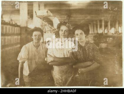 Some operatives in An Indianapolis Cotton Mill at the Noon Hour. Aug., 1908. Wit., E. N. Clopper.
