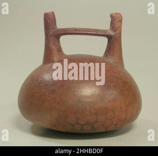 Double Spout and Bridge Bottle with Bird 5th–2nd century B.C. Paracas. Double Spout and Bridge Bottle with Bird  308651 Stock Photo