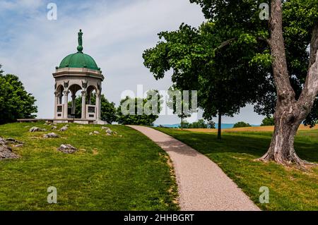 Photo of The Path Leading to the State of Maryland Monument, Antietam National Battlefield, Maryland USA Stock Photo