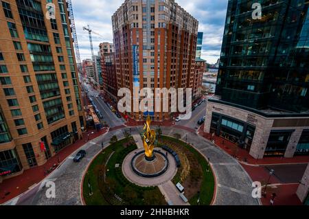 Photo of National Katyń Memorial, Harbor East, Baltimore, Maryland USA Stock Photo