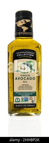 Winneconne, WI -23 January 2021: A bottle of International collection avocado oil on an isolated background Stock Photo