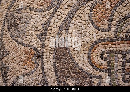 Close-up shot of the beautiful mosaic ornament Stock Photo