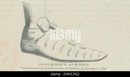 Soulier de Henri III roi de France. Stock Photo